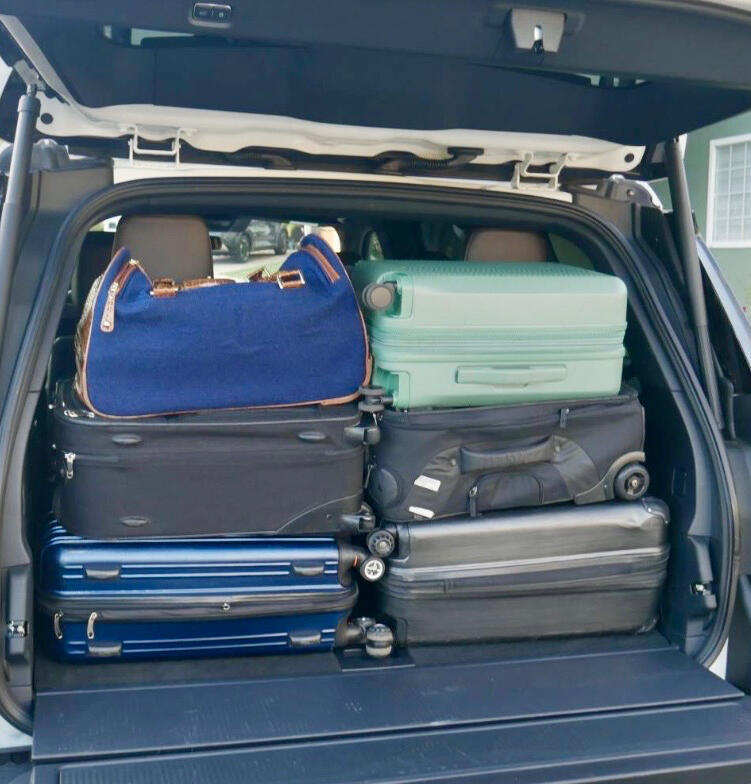 6 regular suitcases